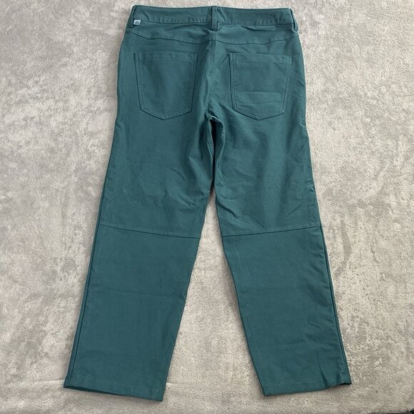 Lululemon ABC Relaxed-Fit Cropped Pant Mens 33x26” Utilitech Green Jasper Preppy - Picture 12 of 14